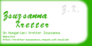zsuzsanna kretter business card